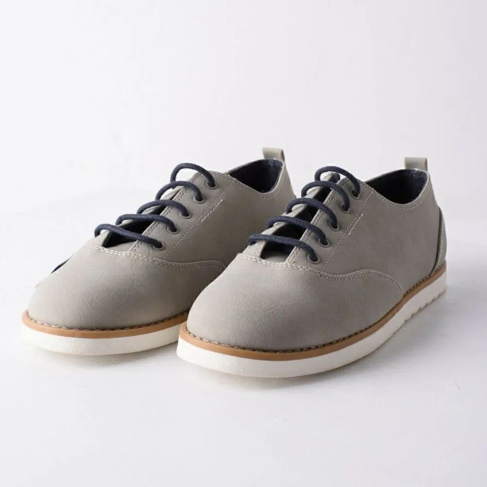 Zara Kid Boys Oxford Lace Up Shoes Gray Sz 3.5
